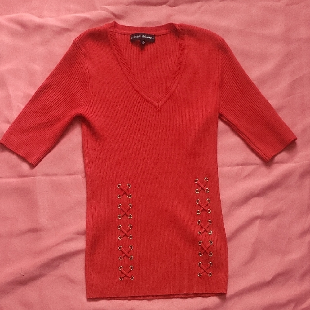 Catherine Malandrino Scarlet Short Sleeve Top